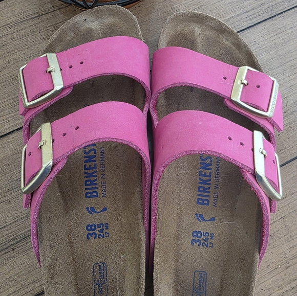 Birkenstock Arizona Womens Fuschia Birko-Flor Sandals ** Size 7 ** - Picture 5 of 8